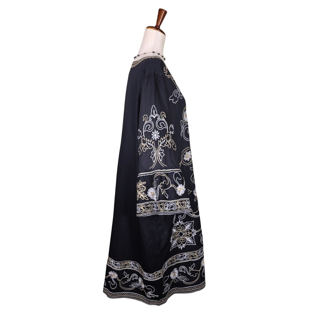 Soft Surroundings Dress 2X Hand Embroidered Tunic Bell Sleeves Boho MSRP $150 - Picture 5 of 12
